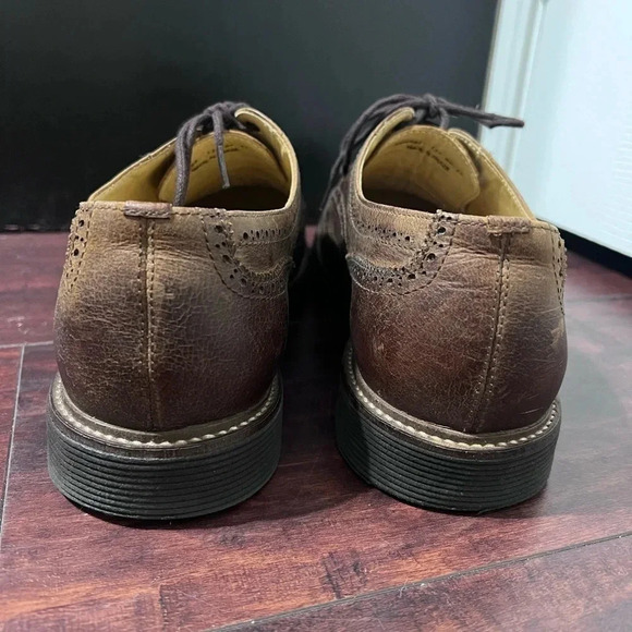 Martin Dingman Mens Shoes Sz 11M Oxford Brown Leather Wing Tip Worn 1X Like NEW! - Picture 3 of 10